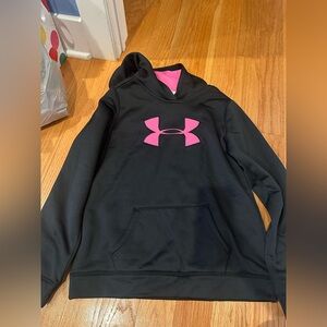 Under Armour Black and Pink Sweatshirt